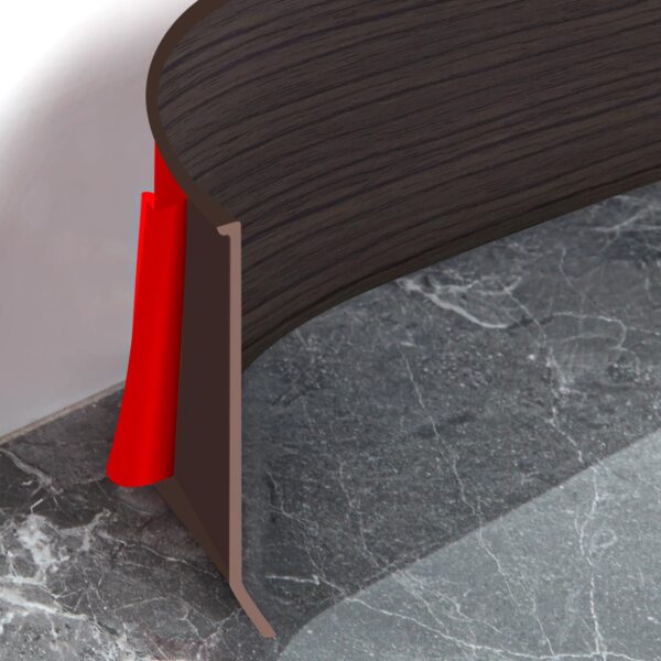 Flexible Baseboard Molding Trim 4 Inch Self-Adhesive Vinyl Wall Base Peel