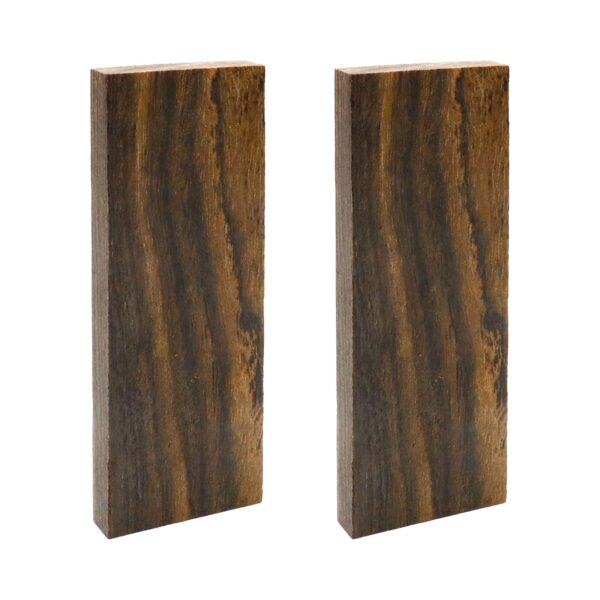 Oedema 2Pcs Bocote Exotic Wood Durable Hardwood Lumber Knife Handle Material for Woodworking Projects, DIY Handcrafts, Wooden Boxes, 4.56"×1.57"