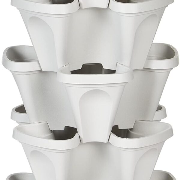 5 Tier Stackable Strawberry, Herb, Flower, and Vegetable Planter - Vertical Garden Indoor/Outdoor