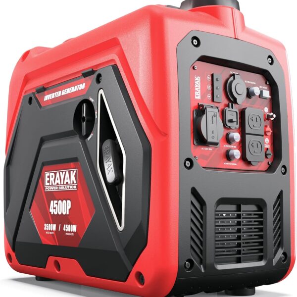 4500W Portable Inverter Generator for Home Use, Super Quiet Small Generator for Camping Outdoor Emergency Power Backup, Gas Powered Engine, ECO Mode, EPA Compliant