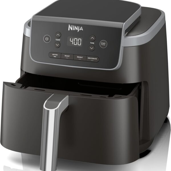 Air Fryer4-in-1 Pro Air Fry, Roast, Reheat, Dehydrate5QT Capacity fits up to 4lbs of French Fries400F Max TempNonstick Basket & Crisper Plate120VGreyAF141